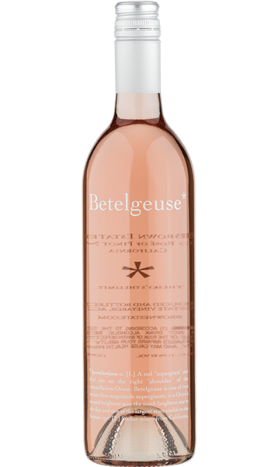 Bottle of 2021 Betelgeuse Rosé $28 