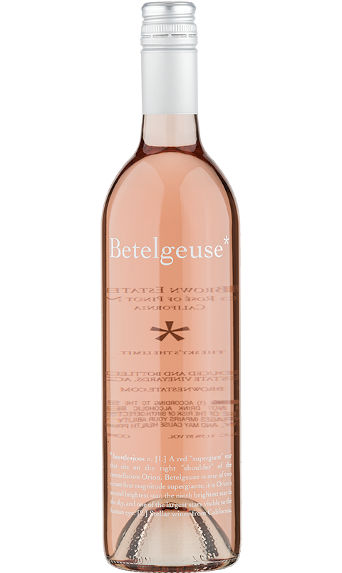 2021 Betelgeuse Rosé $28 bottle shot